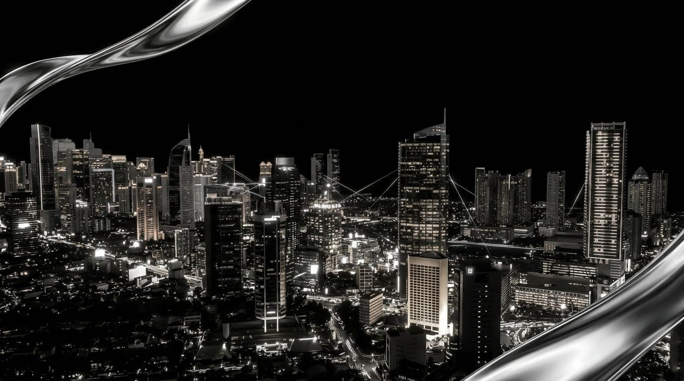 Jakarta skyline at night